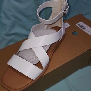 Women's White Strappy Sandals